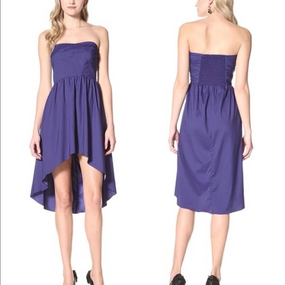 LUNA by Josandra NEW Dress M Purple Strapless Fit